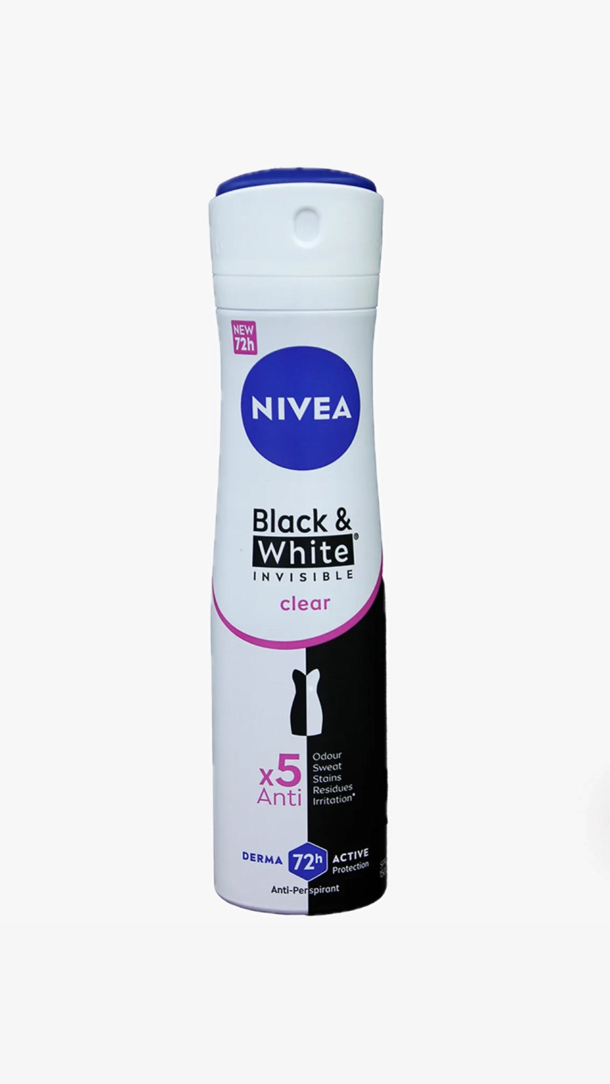 اسپری ضد تعریق نیوآ مدل Black and White Clear حجم 150 میل