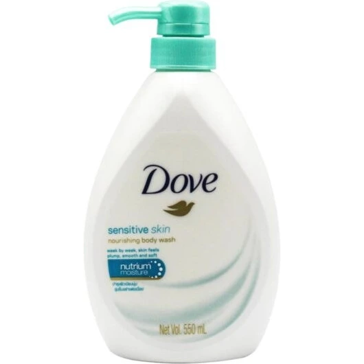 شامپو بدن داو Dove مدل پوست حساس sensitive skin حجم 550میل